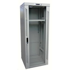 LEXI-Net 19" stojanový rozvaděč 42U 600x800 rozebiratelný, ventilační jednotka, termostat, kolečka, 600kg, sklo, šedý