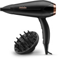 BaByliss D570DE fén na vlasy, 2200 W, ionizace, 2 rychlosti, 3 teploty, difuzér, tvarovací kartáč, černá