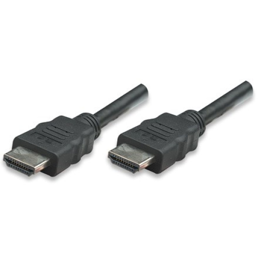 MANHATTAN kabel HDMI s Ethernetem, stíněný, 1m, Black