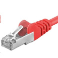 PREMIUMCORD Patch kabel CAT6a S-FTP, RJ45-RJ45, AWG 26/7 5m červená