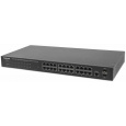 Intellinet 24-Port PoE Web-Managed Gigabit Switch with 2 SFP Ports (180 W), 24 PoE+/PoE ports 802.3at/af