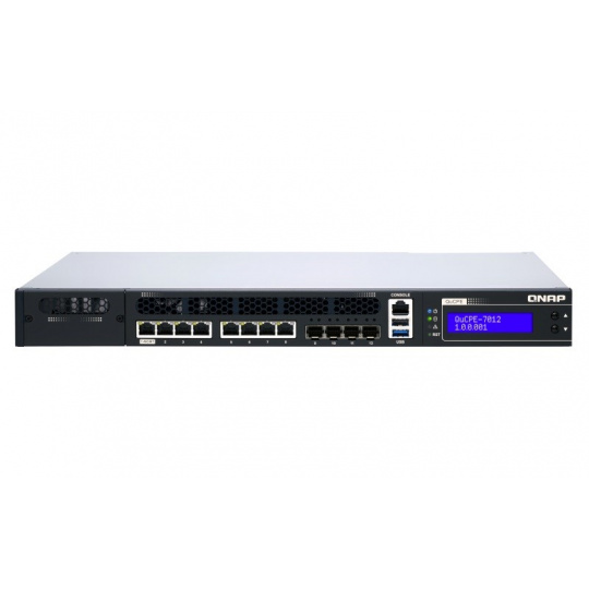 QNAP QuCPE-7012-D2146NT-32G (Osmijádrový Intel Xeon D-2146NT 2.3GHz/3GHz, 32GB DDR4 2666MHz ECC RDIMM (2x16GB), 300W)