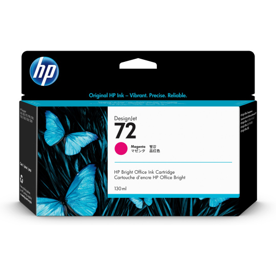 HP 72 Magenta DJ Ink Cart, 130 ml, C9372A