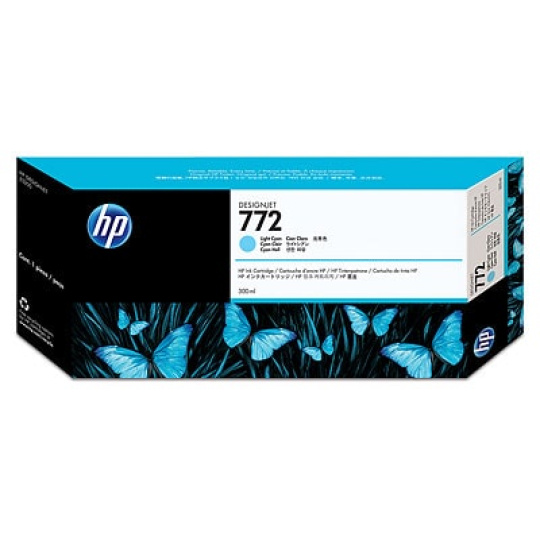 HP 772 Light Cyan DJ Ink Cart, 300 ml, CN632A