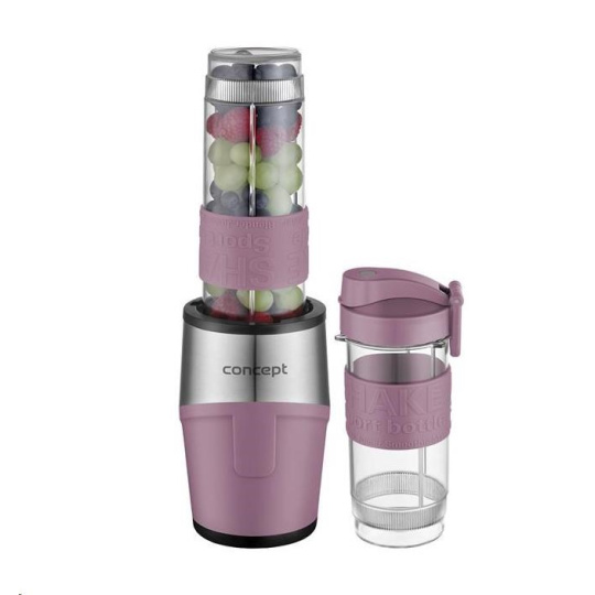 Concept SM3483 smoothie blender, 500 W, 2 tritanové nádoby, 23000 RPM, růžová