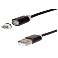 Virtuos datový kabel micro USB, magnetický, nabíjecí, 1,8 m