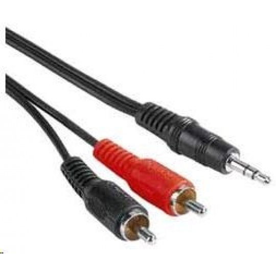 PremiumCord Kabel Jack 3,5mm-2xCINCH M/M 15m