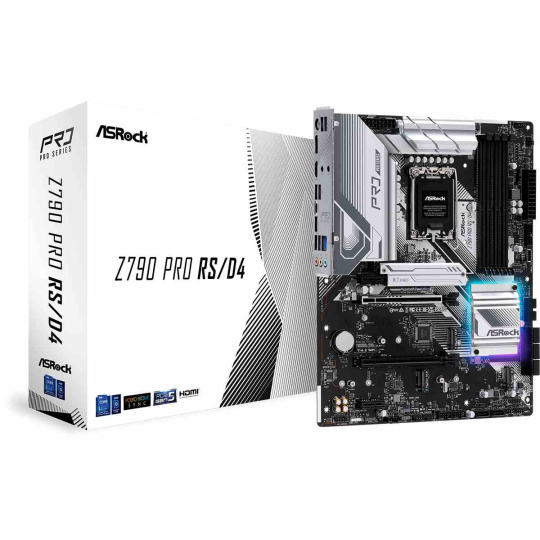 ASRock MB Sc LGA1700 Z790 PRO RS/D4, Intel Z790, 4xDDR4, 1xDP, 1xHDMI