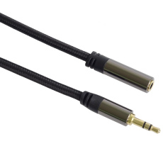 PREMIUMCORD kabel, stíněný, Jack 3.5mm - Jack 3.5mm M/F 1,5m