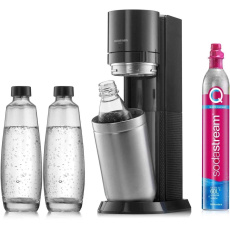 BAZAR - SodaStream Duo Titan Promo-Pack výrobník sody, 1 skleněná láhev, 1 plastová láhev, bombička s CO2 - opraveno