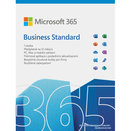 PROMO 3PK Microsoft 365 Business Standard CZ (1rok) + NOTINO 1000 CZK