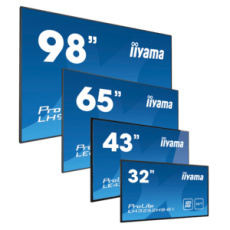 iiyama ProLite LFDs, 247.7 cm (98''), 4K, USB, RS232, Ethernet, kit (RS232), black