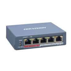 HIKVISION DS-3E1105P-EI, Smart managed switch 4x 100TX PoE + 1x 100TX uplink, 60W, Super PoE