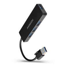 AXAGON HUE-G1A, 4x USB 3.2 Gen 1 SLIM hub, kabel Type-A 14cm napevno