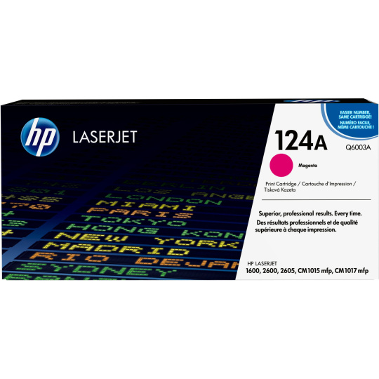 HP 124A Magenta LJ Toner Cart, Q6003A (2,000 pages)