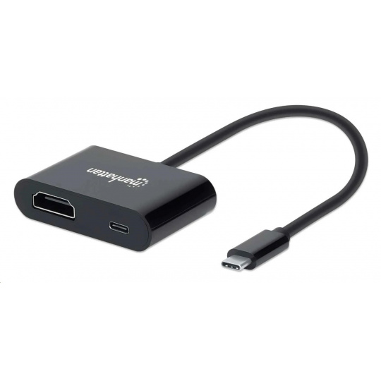 MANHATTAN Adapter USB-C na HDMI, 4K@60Hz, černá