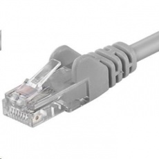 PREMIUMCORD Patch kabel UTP RJ45-RJ45 CAT5e 15m šedá