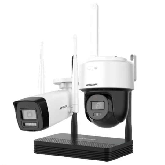 HiWatch/Hikvision, DS-J142I/NKS424W03H, Sada 2ks 4Mpix Wi-Fi kamer a Wi-Fi NVS