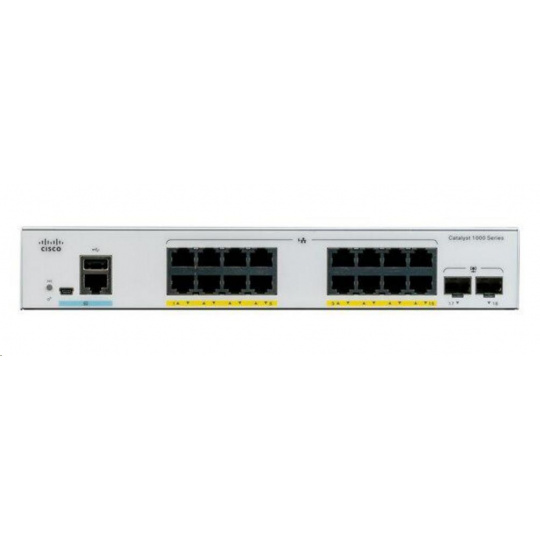 Cisco Catalyst C1000-16P-E-2G-L, 16x10/100/1000, 2xSFP, PoE