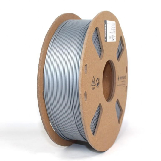 GEMBIRD Tisková struna (filament) PLA, 1,75mm, 1kg, stříbrná