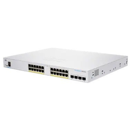 Cisco switch CBS350-24P-4G-UK (24xGbE,4xSFP,24xPoE+,195W,fanless) - REFRESH