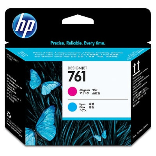 HP 761 Cyan + Magenta DJ Printhead, CH646A