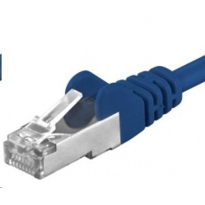 PREMIUMCORD Patch kabel CAT6a S-FTP, RJ45-RJ45, AWG 26/7 3m modrá