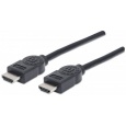 MANHATTAN kabel High Speed HDMI 4K, 3D, Male to Male, stíněný, černý, 1,8m