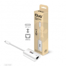 Club3D Adaptér aktivní USB 3.2 typ C na LAN (Gigabit Ethernet - 1Gb), 20cm